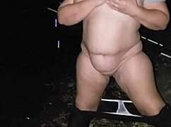 Big titty milf strips and beats off!