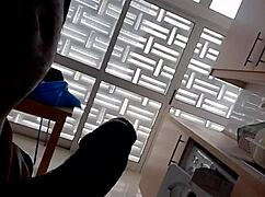 Quick sex in the kitchen with babe