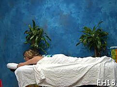 Relaxing breast massage session