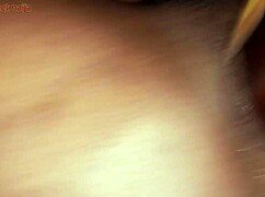 Ghana ebony girl fucks malt bottle with her ass!