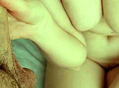 Hot pov handjob and huge cum on my titties!