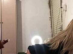 Fucked Brunette's Ass With Toys!