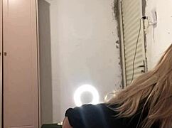 Fucked Brunette's Ass With Toys!