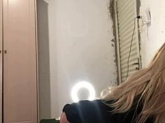 Fucked Brunette's Ass With Toys!