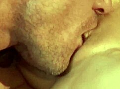 busty gal using her deep throat to prep her man for anal 😏