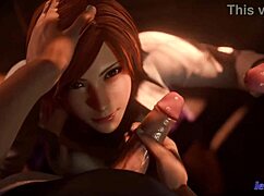 Asuka Kazama Threesome With Deepthroat Blowjob Spitting And Cum In Mouth