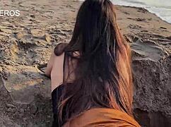 Unknown babe begged me for public beach sex?