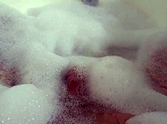 Solo Masturbation in Bubble Bath Bathroom