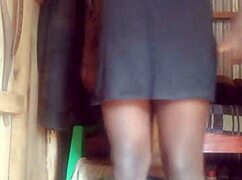 Horny African Crossdresser SexyJayla254 Stroking Big Black Dick