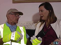 Stockings whore drips cum in mouth