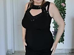 Stepmother teases stepson with huge breasts