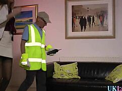 Stockings whore drips cum in mouth