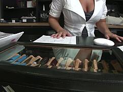 your step mom’s big tits snag that office dick