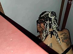 First time at the glory hole with pierced nipples