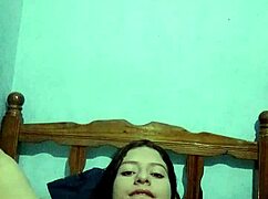 Hey, would you dare to join me in this solo masturbation session with my natural tits on display?