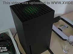 Step Mom Caught in Shower Sucks Junior's Hard Cock