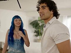 Jewelz Blue's big booty gets intense action from her blind date, with ripped clothes and riding