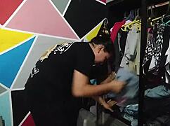 Neighbor Arrives Horny While Organizing Clothes