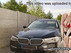 Titty Fucking Big-Tit Girlfriend While She Cleans Car