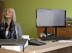 Blonde Czech Miss Gets Banged Hard in Loan Office Video