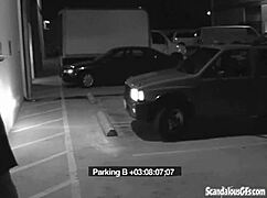 Slutty Brunette Blows Guard to Dodge Office Fine