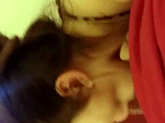 Big ass white girl sucks cock intensely