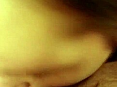 Big ass white girl sucks cock intensely