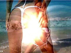 uhh, sexy monika fox playin herself in sea n beach squirtin