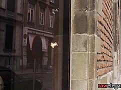 Glam eurobabe relaxes after massage