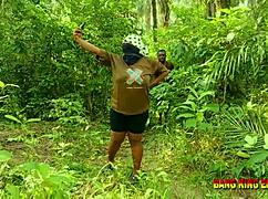 BBW College Babe Slams Hard in Outdoor Bush Adventure. Vacation Never Felt Wilder!