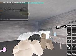 Latina whore gets roughly fucked by big black cock in Roblox style.