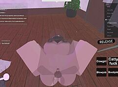 Latina whore gets roughly fucked by big black cock in Roblox style.