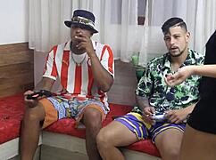 Brazilian Twink Tricked into Gaping with Big Cock and Wet Pussy Play