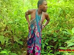 BBW College Babe Slams Hard in Outdoor Bush Adventure. Vacation Never Felt Wilder!