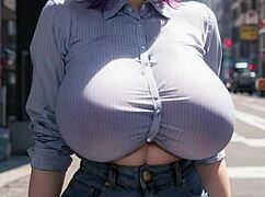 AI Generated Model Girl Stuns with Big Tits in Beautiful Art Piece 38