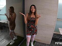 Damn, check this teen colombiana camila palmer riding a massive white cock!