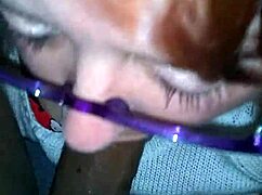 friend gives sloppy blowjob to big black cock