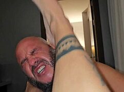 Mature bodybuilder milf gives hardcore footjob and deepthroat with big tits