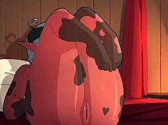 hentai demon gets wild with solo play