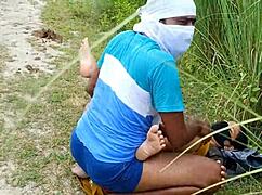 I watched my Indian wife getting assfucked hard in the village ranch, and it went viral with doggystyle anal sex.