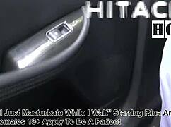 Rina Arems Masturbates With Hitachi Wand In Car