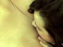 The Birthday Present for Brunette Turns Into First Lesbian Toy Play Encounter