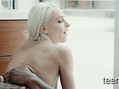 Black guy and white girl in bold interracial adventure