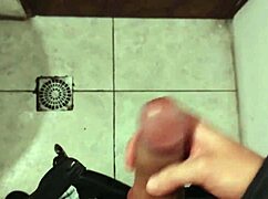 work bathroom is perfect for jerking off that monster cock 😏