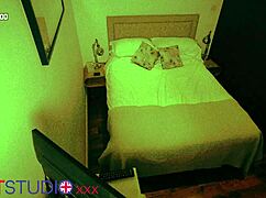 Voyeur Couple Caught Fucking Hard in Air BnB