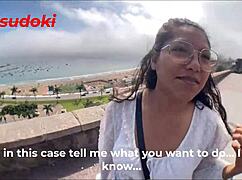 Latina milf rides hard in public outdoor muff diving