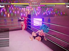 two girls battling it out in a hot lesbian pussy fight