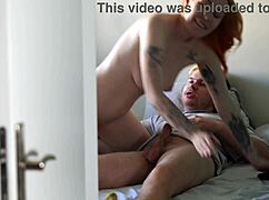 i caught this hot couple fucking rough in airbnb, bent over and riding pov style