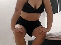 beautiful latina mommy hints at her voluptuous vagina.