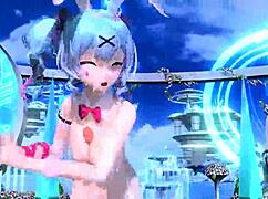 Hatsune Miku Nude Mod Rabbit Hole Costume Teasing Big Tits